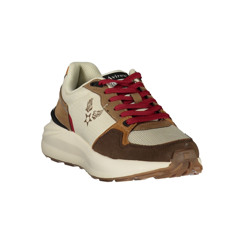 Beige Polyurethane Men's Sneaker