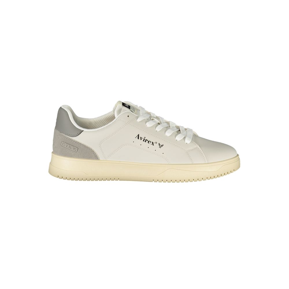 White Polyurethane Men's Sneaker