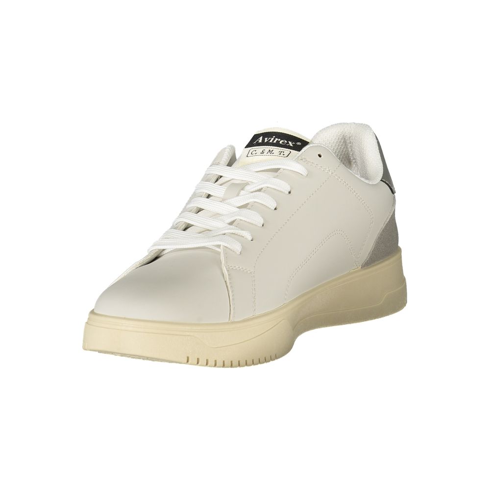 White Polyurethane Men's Sneaker
