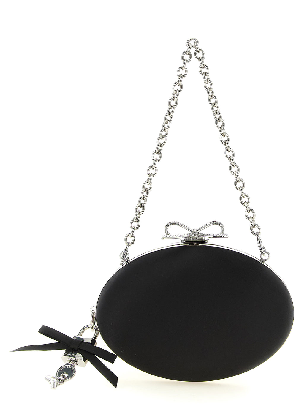 Black Polyester Clutch Bag