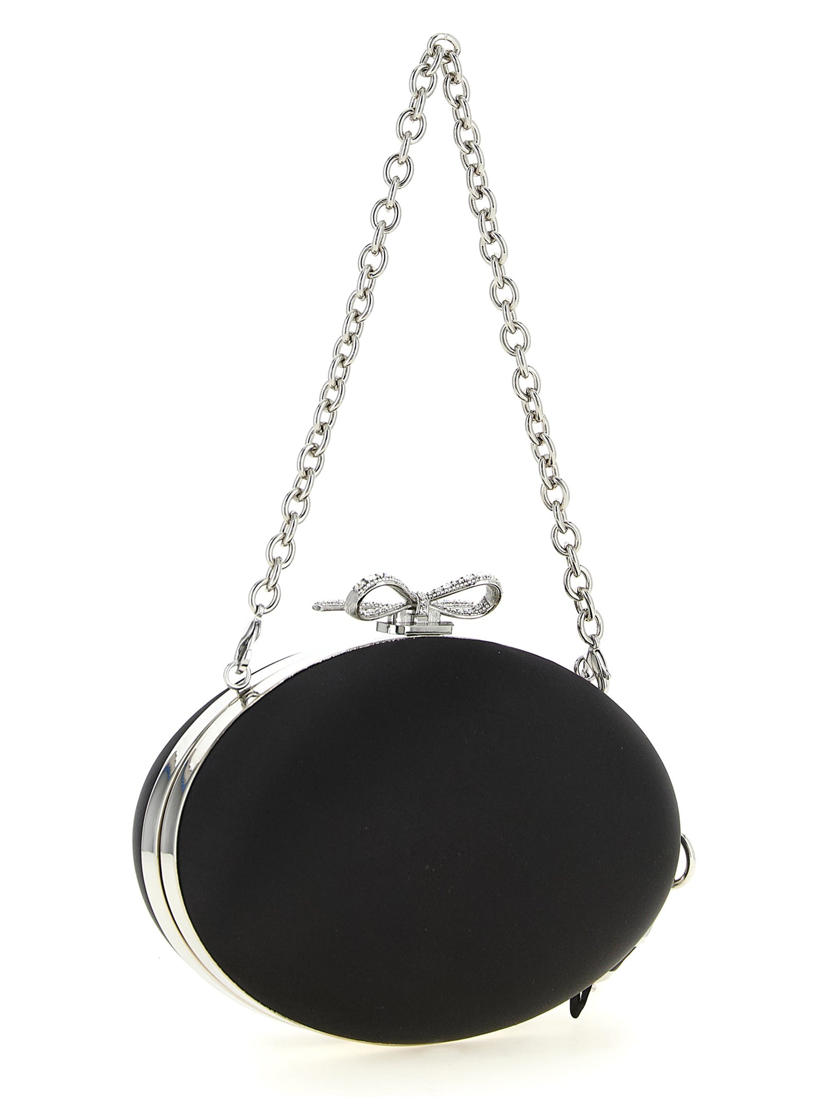 Black Polyester Clutch Bag