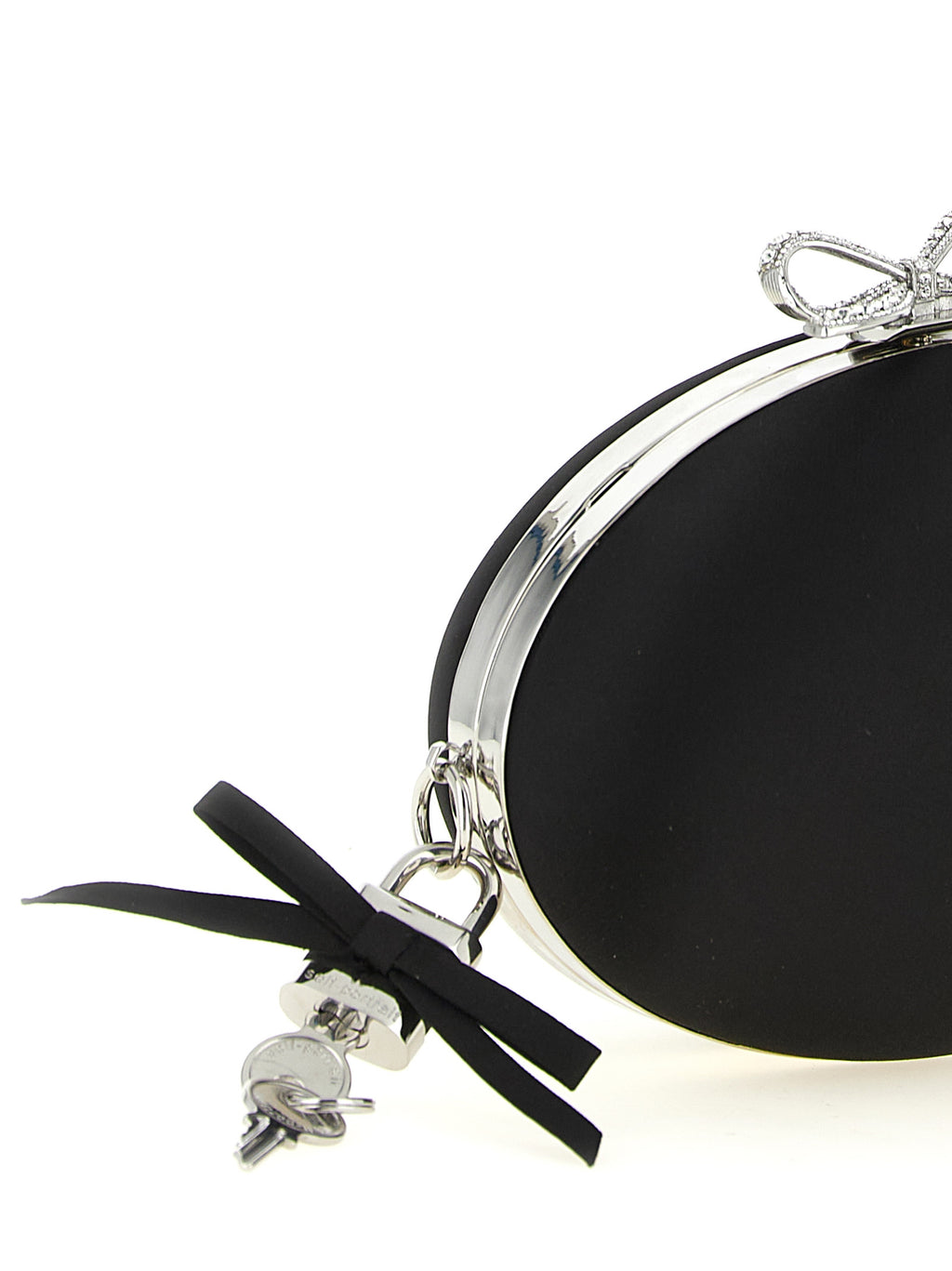Black Polyester Clutch Bag