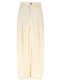 White Cotton Casual Pants