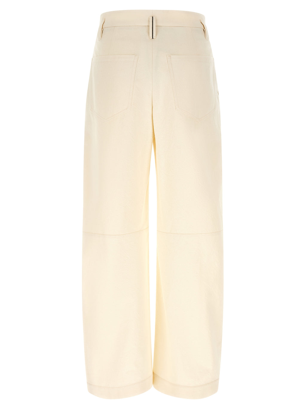White Cotton Casual Pants
