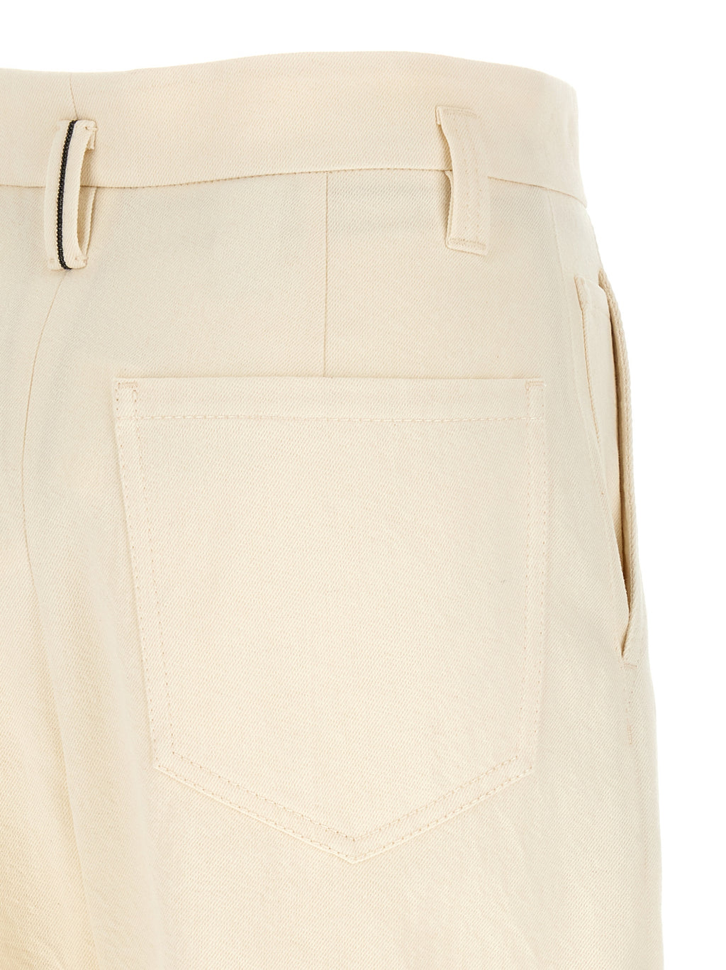 White Cotton Casual Pants