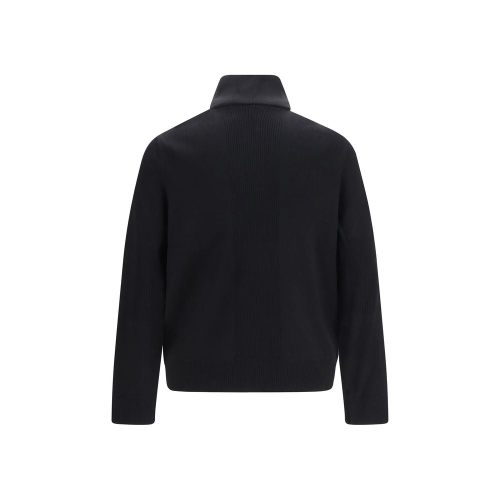 Black Viscose Full-Length Jacket