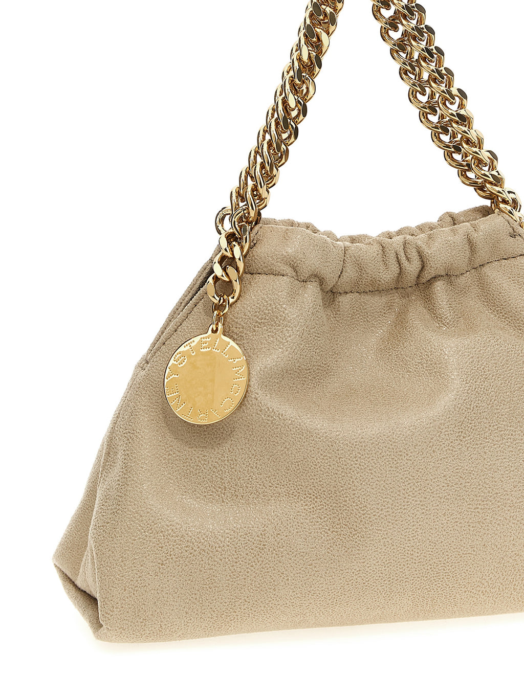 Beige Polyester Crossbody Bag