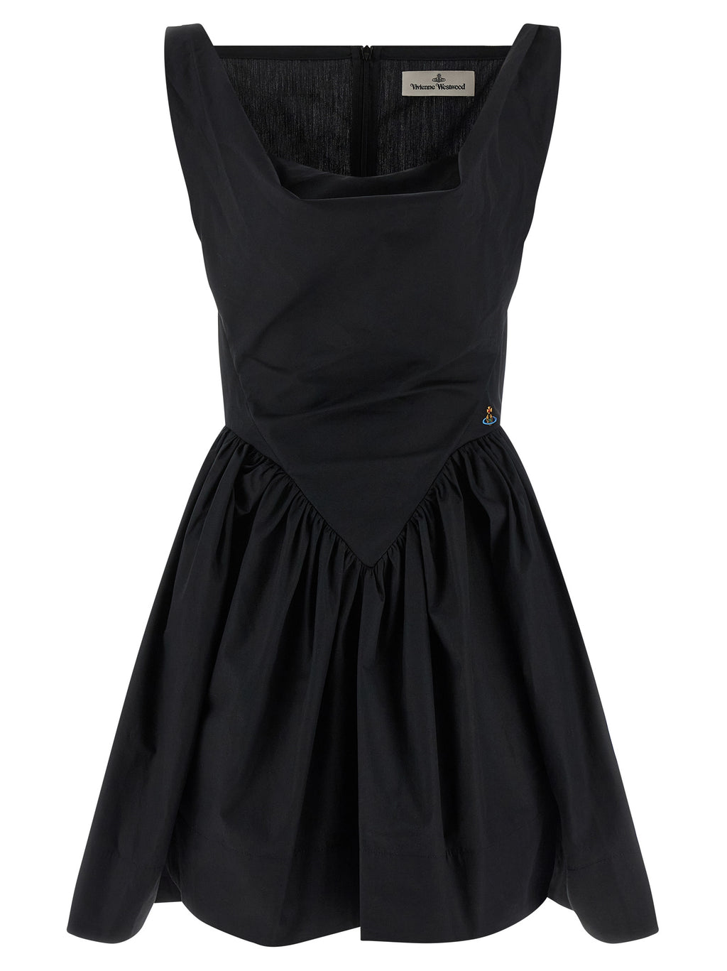 Black Cotton Short Dress
