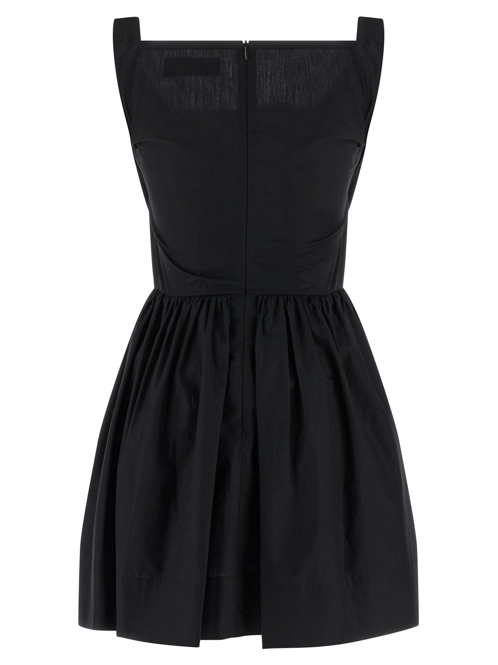 Black Cotton Short Dress
