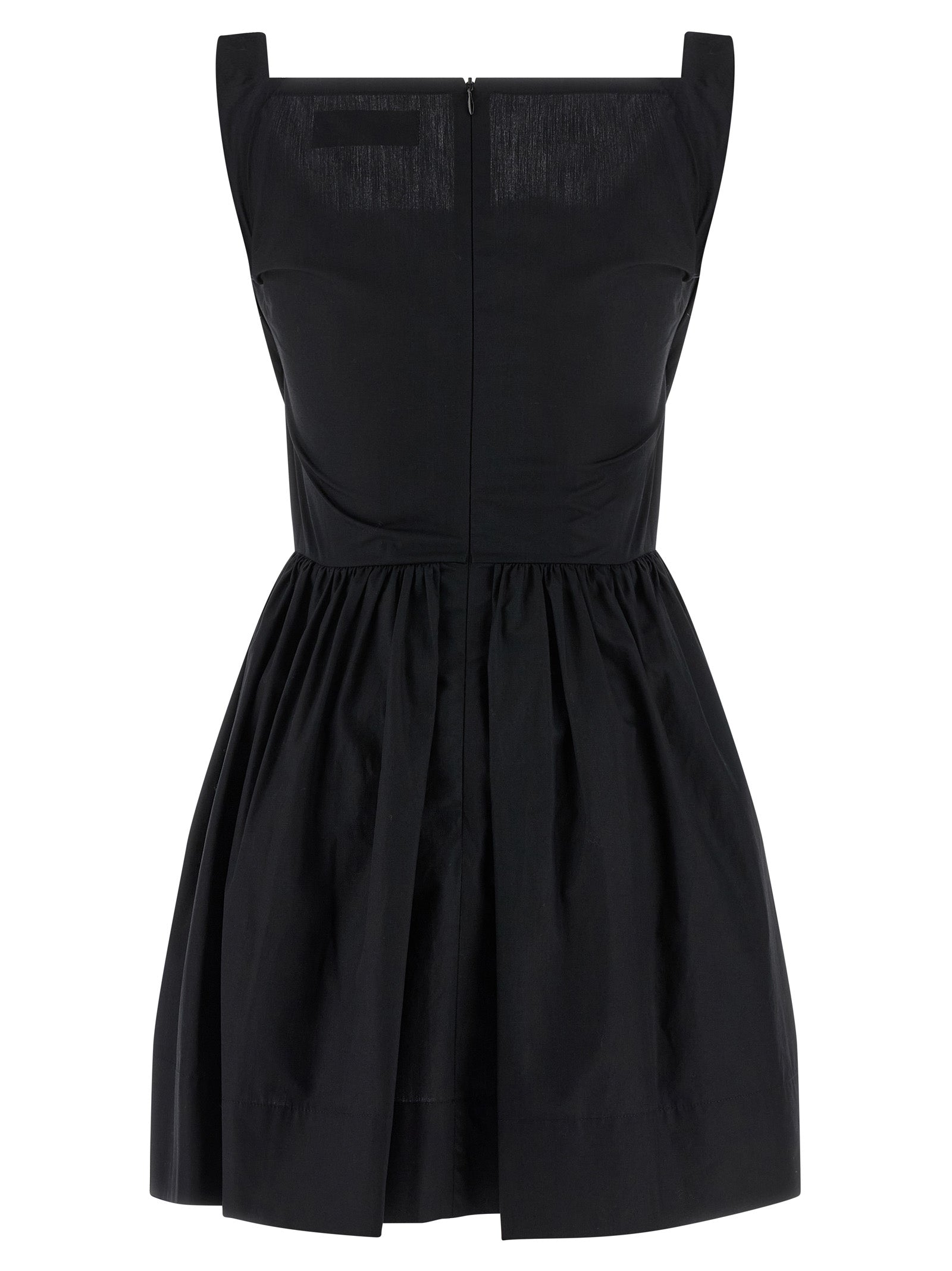 Black Cotton Short Dress