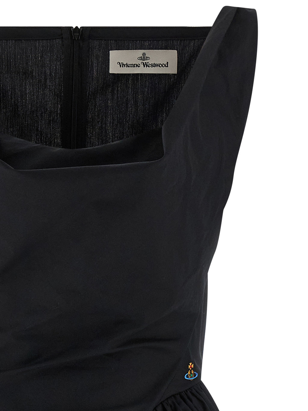 Black Cotton Short Dress