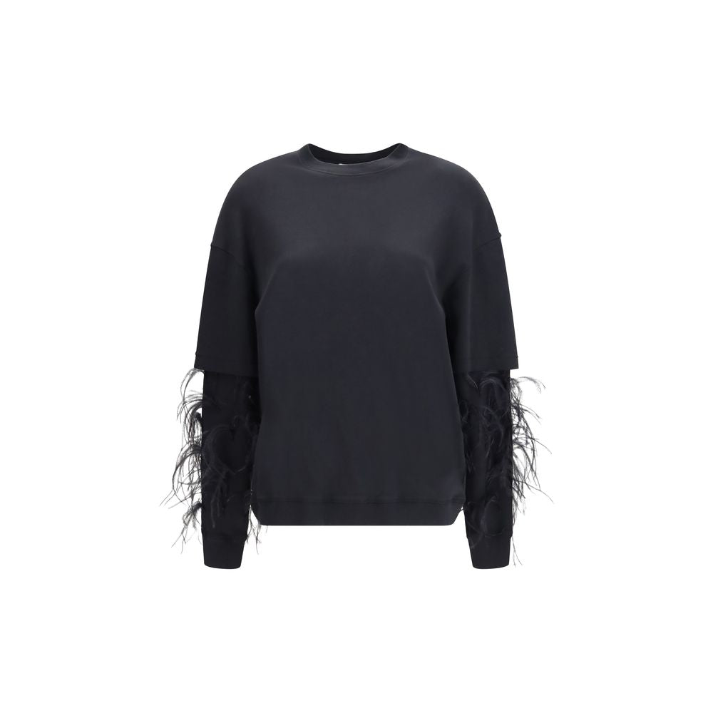 Black Cotton Sweatshirt