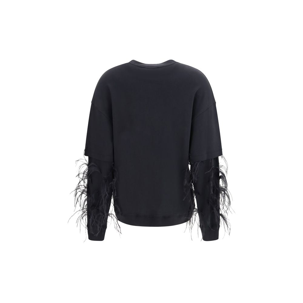 Black Cotton Sweatshirt