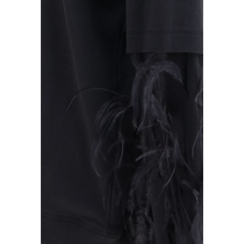 Black Cotton Sweatshirt