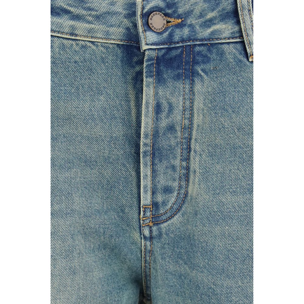 Blue Cotton Boyfriend Jeans