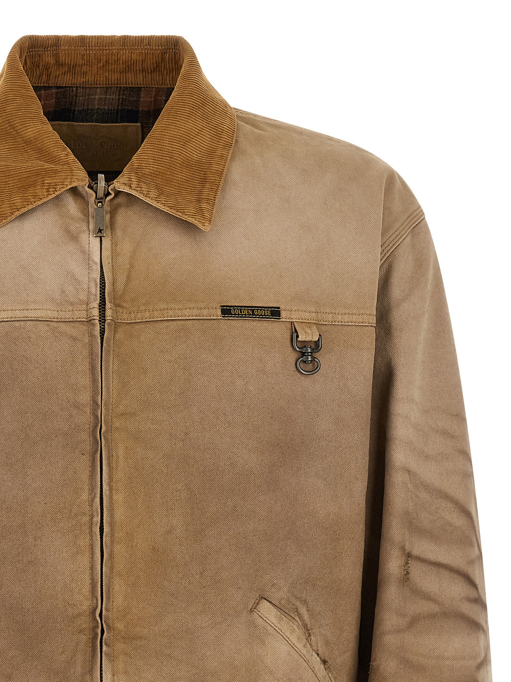 Beige Cotton Shell Jacket