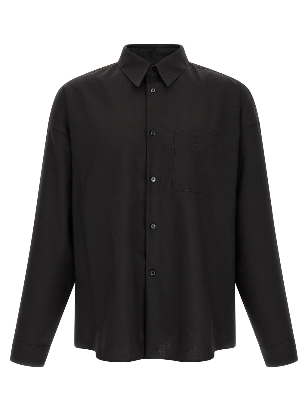 Black Virgin Wool Blouse