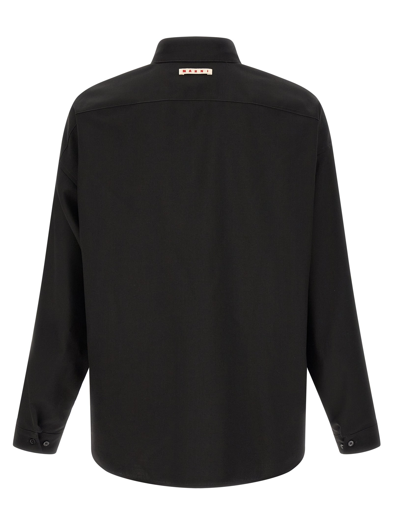 Black Virgin Wool Blouse