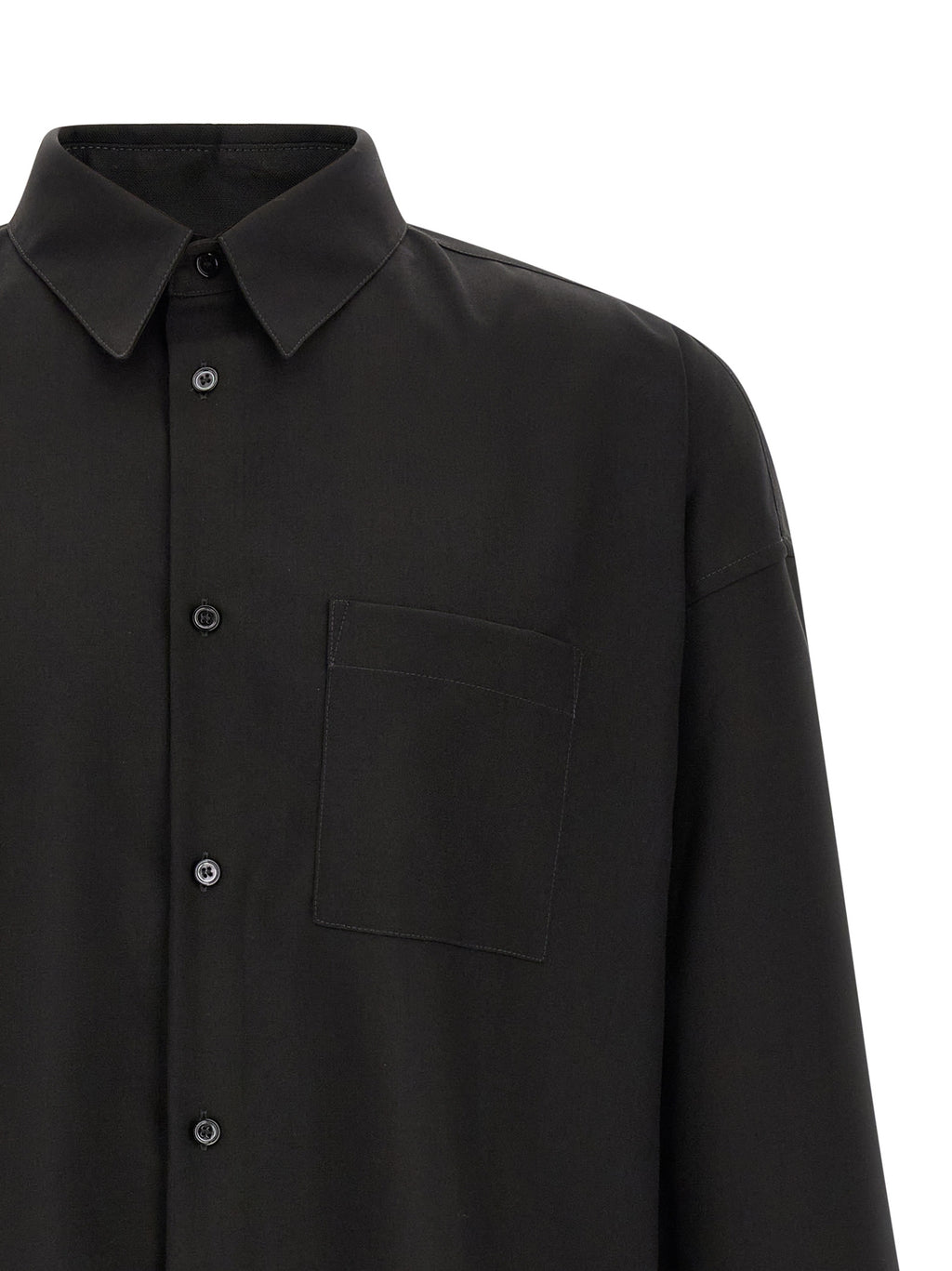 Black Virgin Wool Blouse