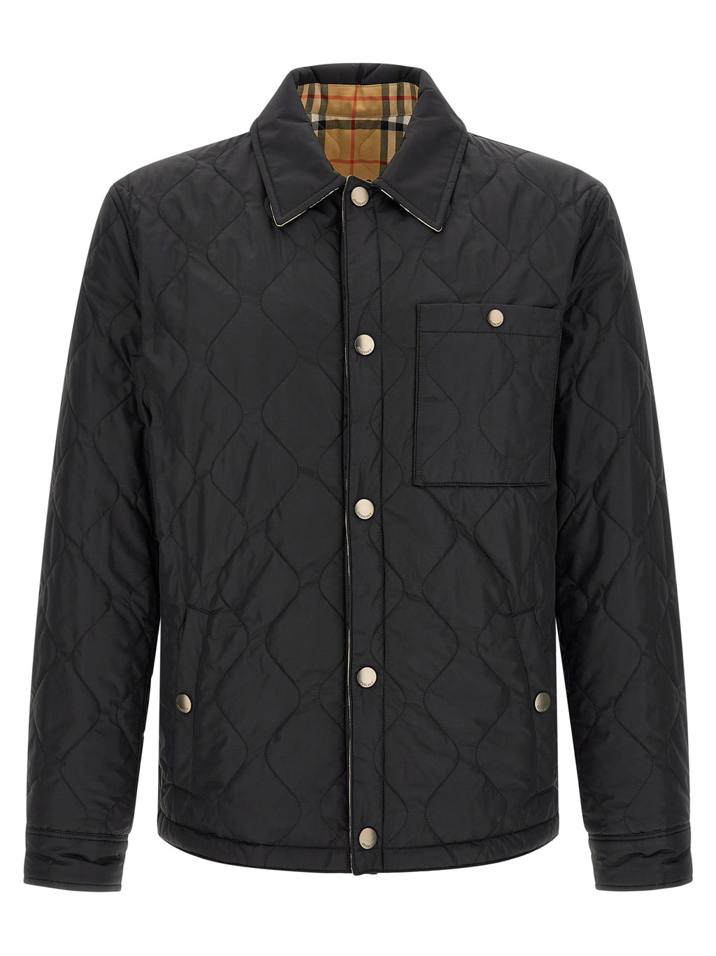Black Polyamide Full-Length Jacket