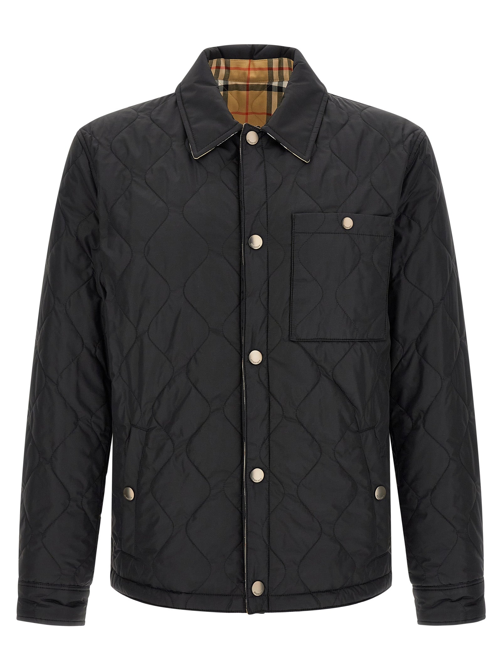 Black Polyamide Full-Length Jacket