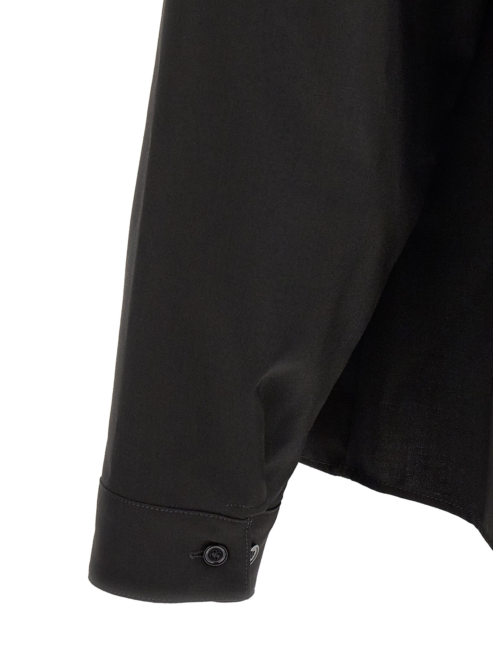 Black Virgin Wool Blouse