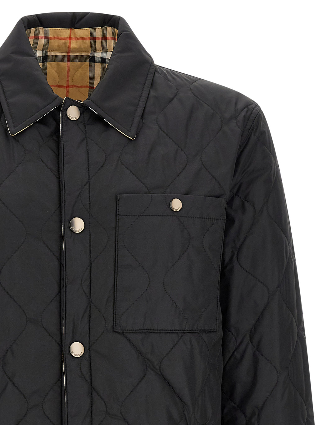 Black Polyamide Full-Length Jacket