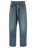 Blue Cotton Relaxed Fit Jeans