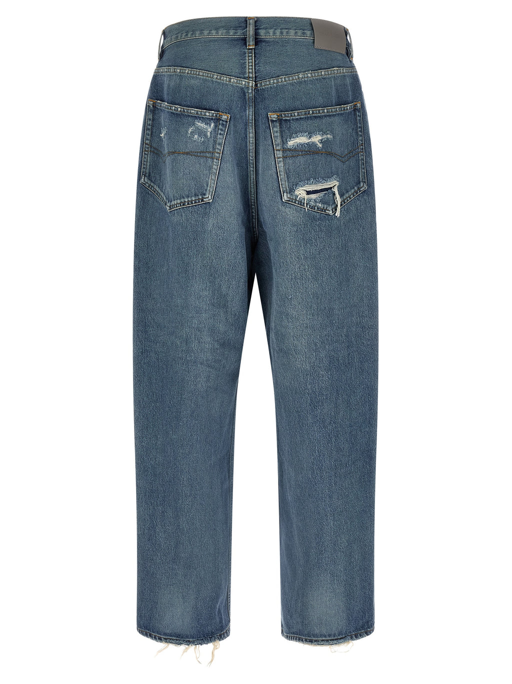 Blue Cotton Relaxed Fit Jeans
