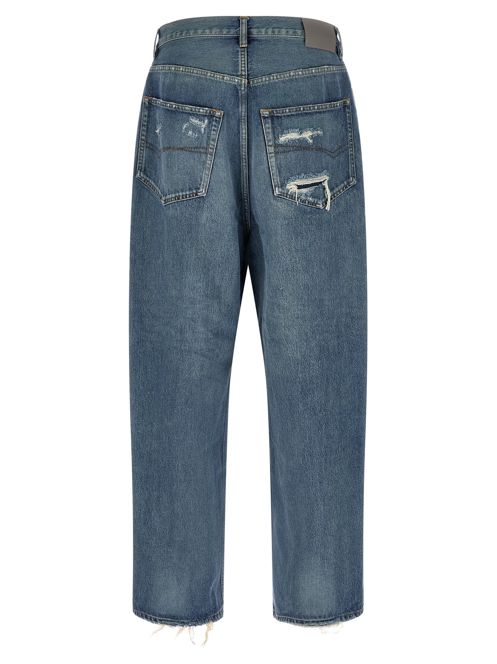 Blue Cotton Relaxed Fit Jeans
