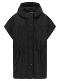 Black Polyamide Sleeveless Jacket