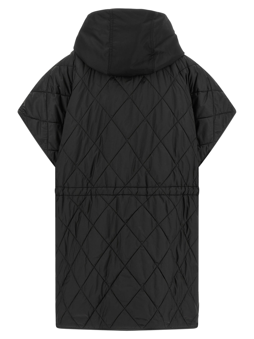 Black Polyamide Sleeveless Jacket