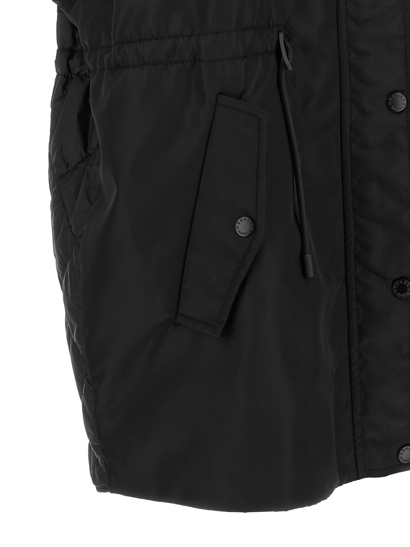Black Polyamide Sleeveless Jacket