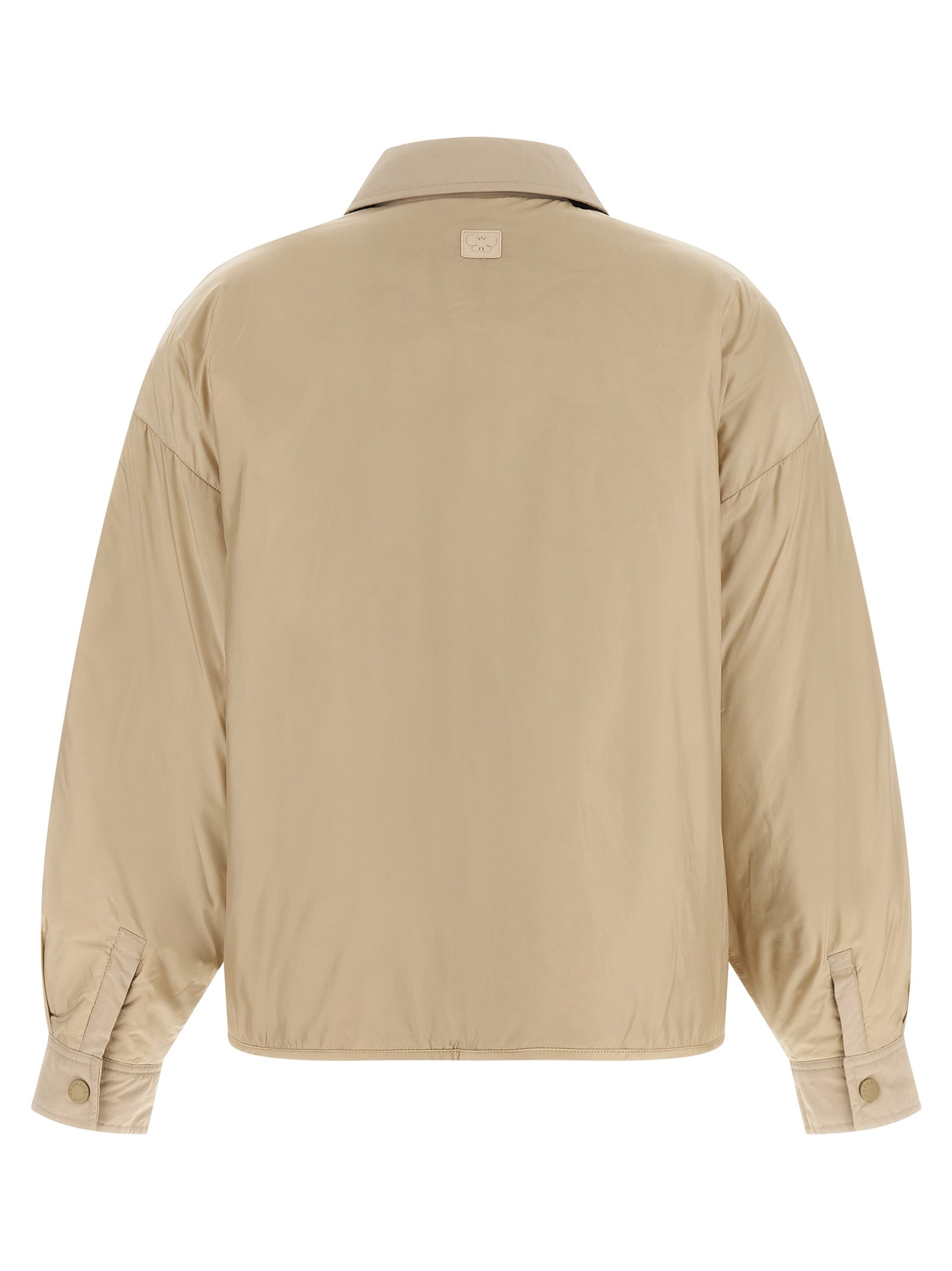 Beige Polyester Full-Length Jacket