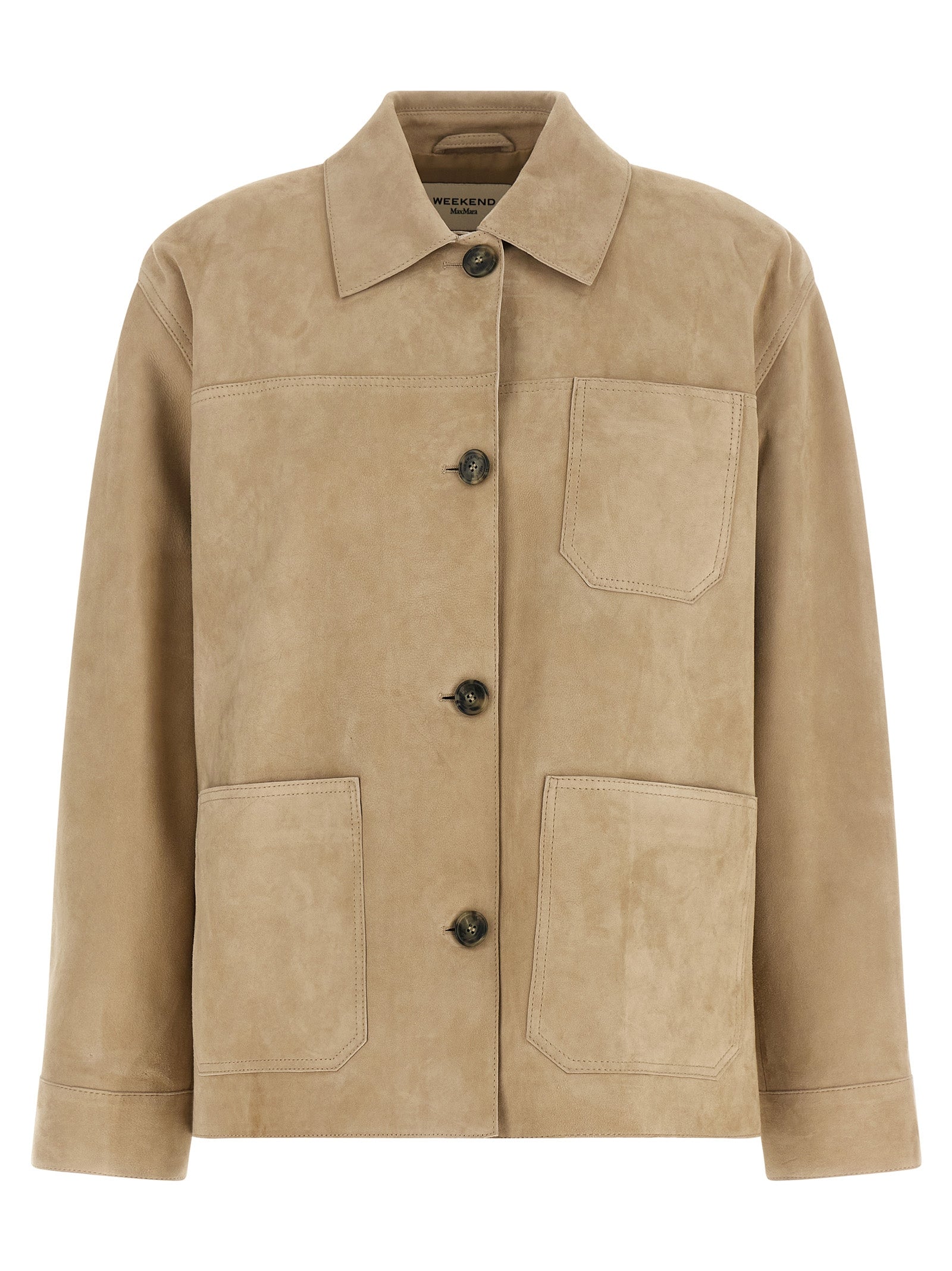 Beige Lamb Leather Leather Jacket