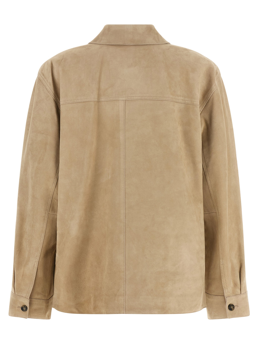 Beige Lamb Leather Leather Jacket