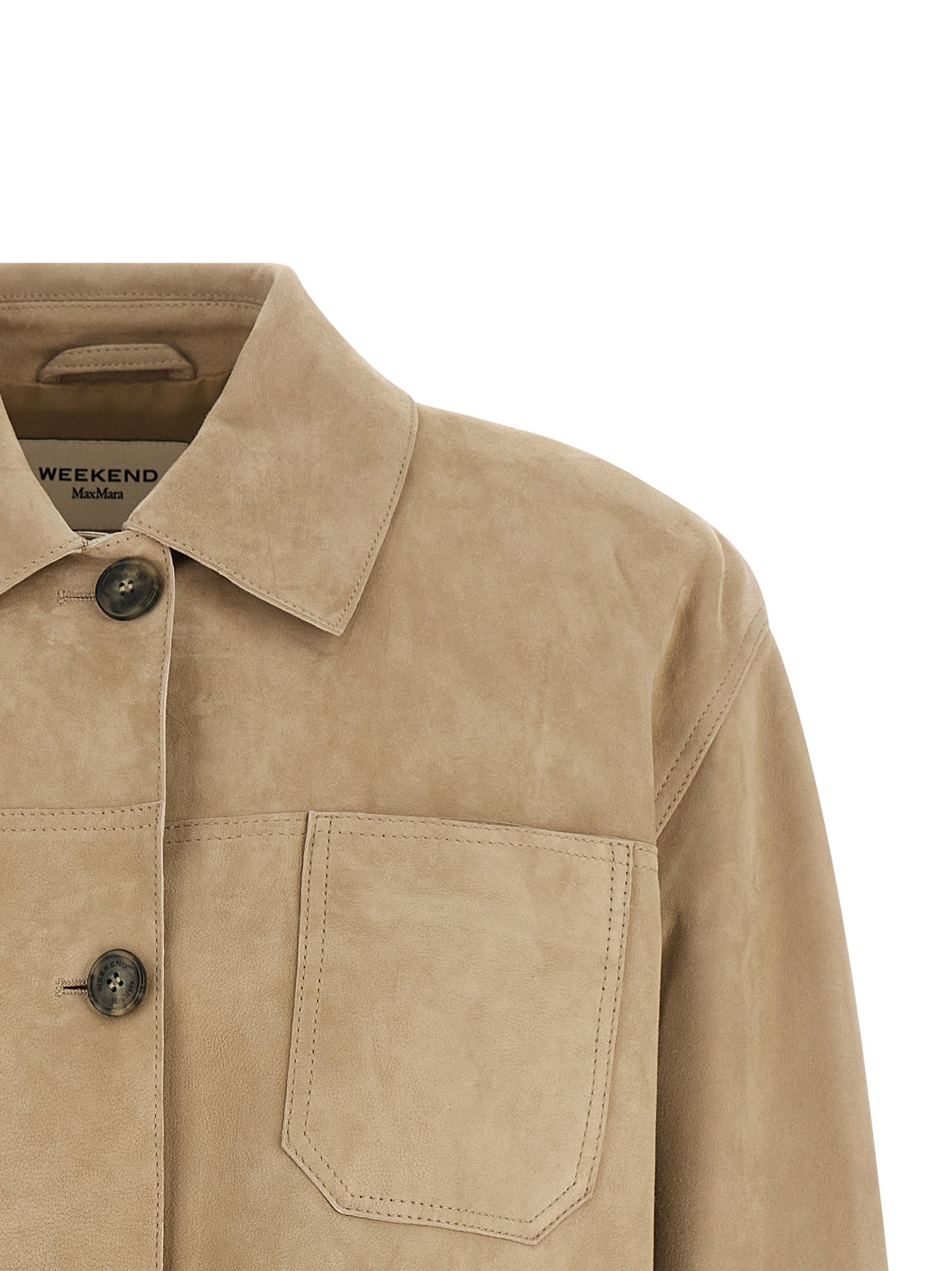 Beige Lamb Leather Leather Jacket