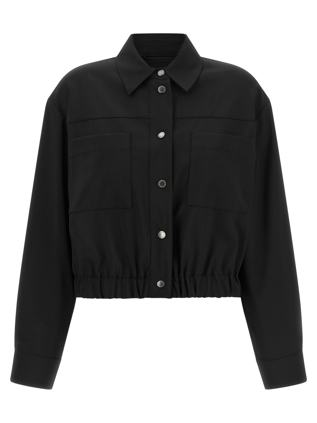 Black Wool Full-Length Jacket