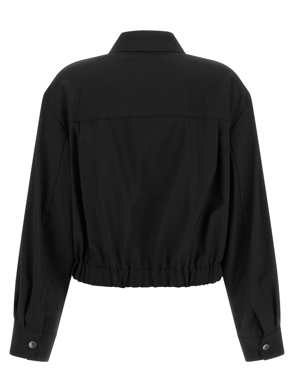 Black Wool Full-Length Jacket