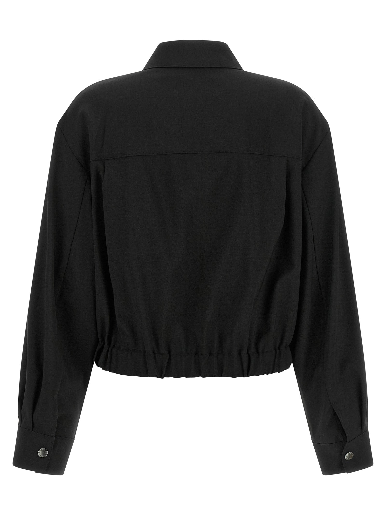 Black Wool Full-Length Jacket