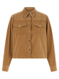 Beige Cotton Denim Jacket