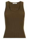 Bicolor Viscose Sleeveles T-Shirt