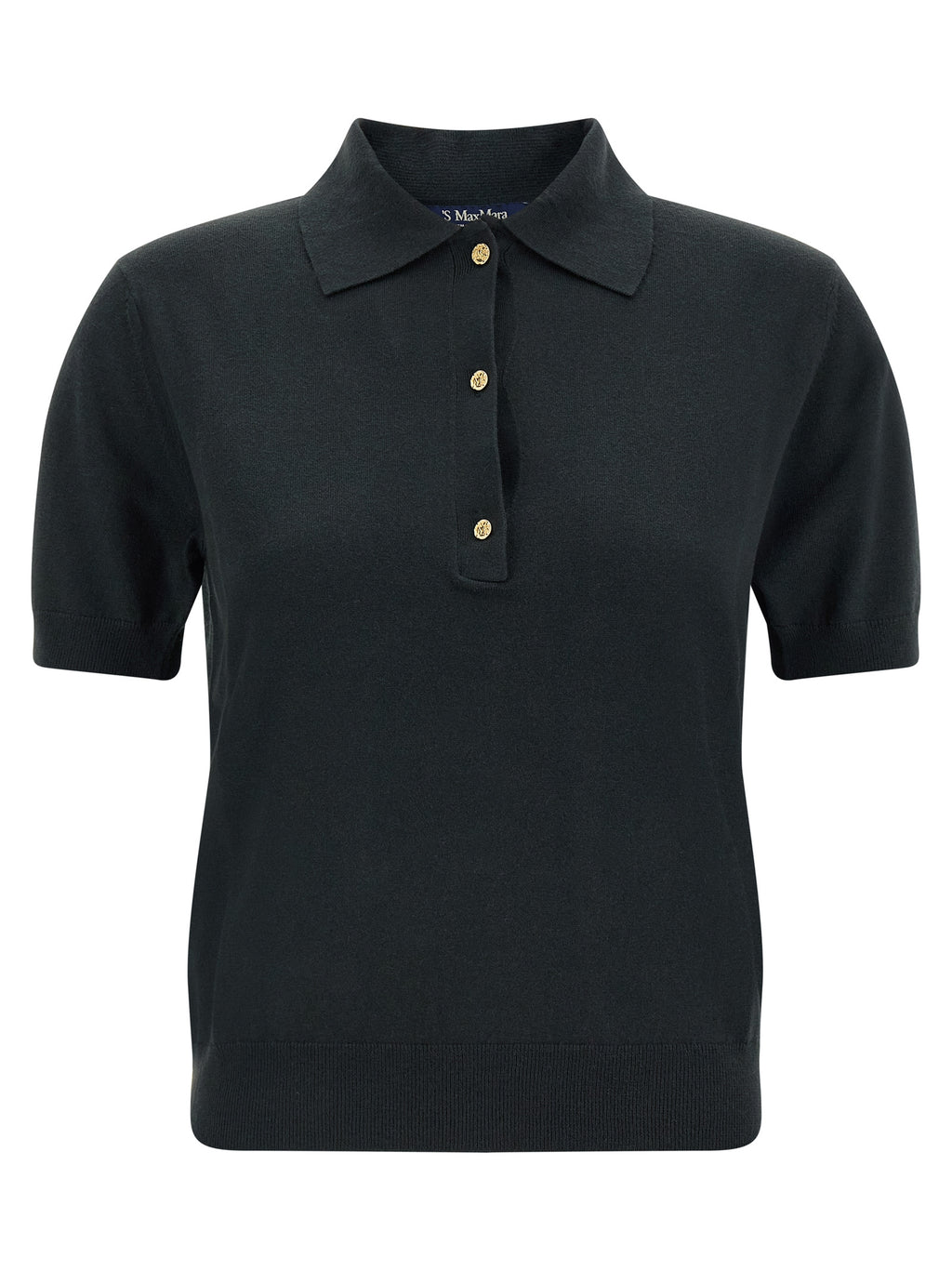 Black Cotton Polo Shirt