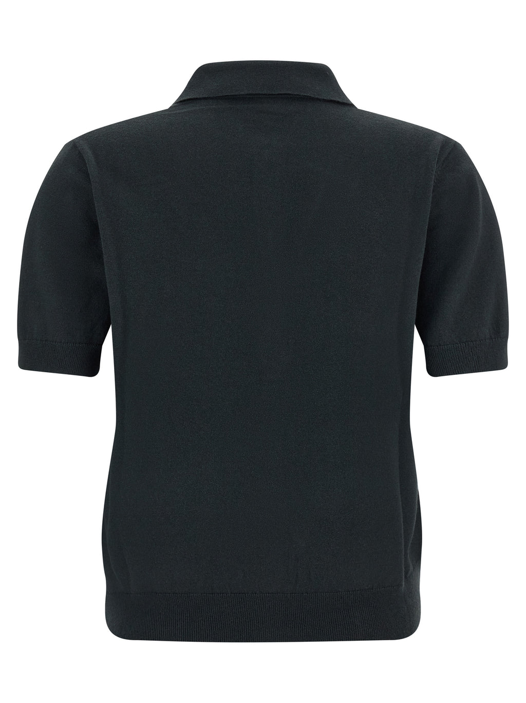 Black Cotton Polo Shirt