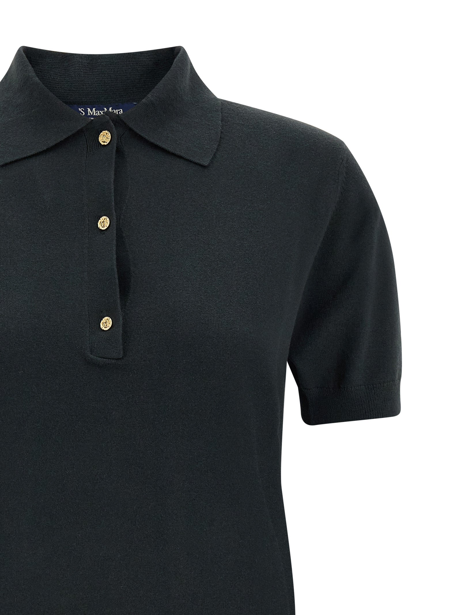 Black Cotton Polo Shirt