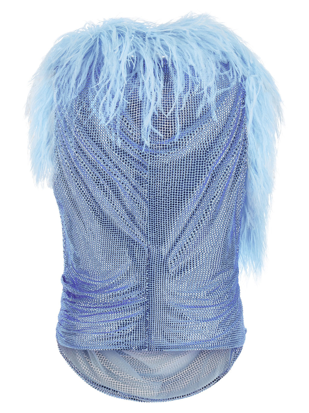 Blue Polyamide Tank Tops