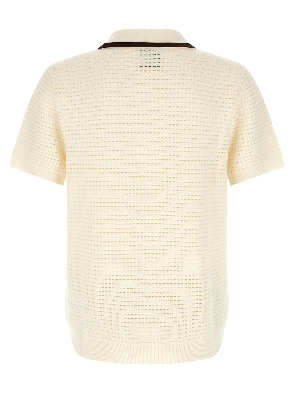 White Wool Polo Shirt