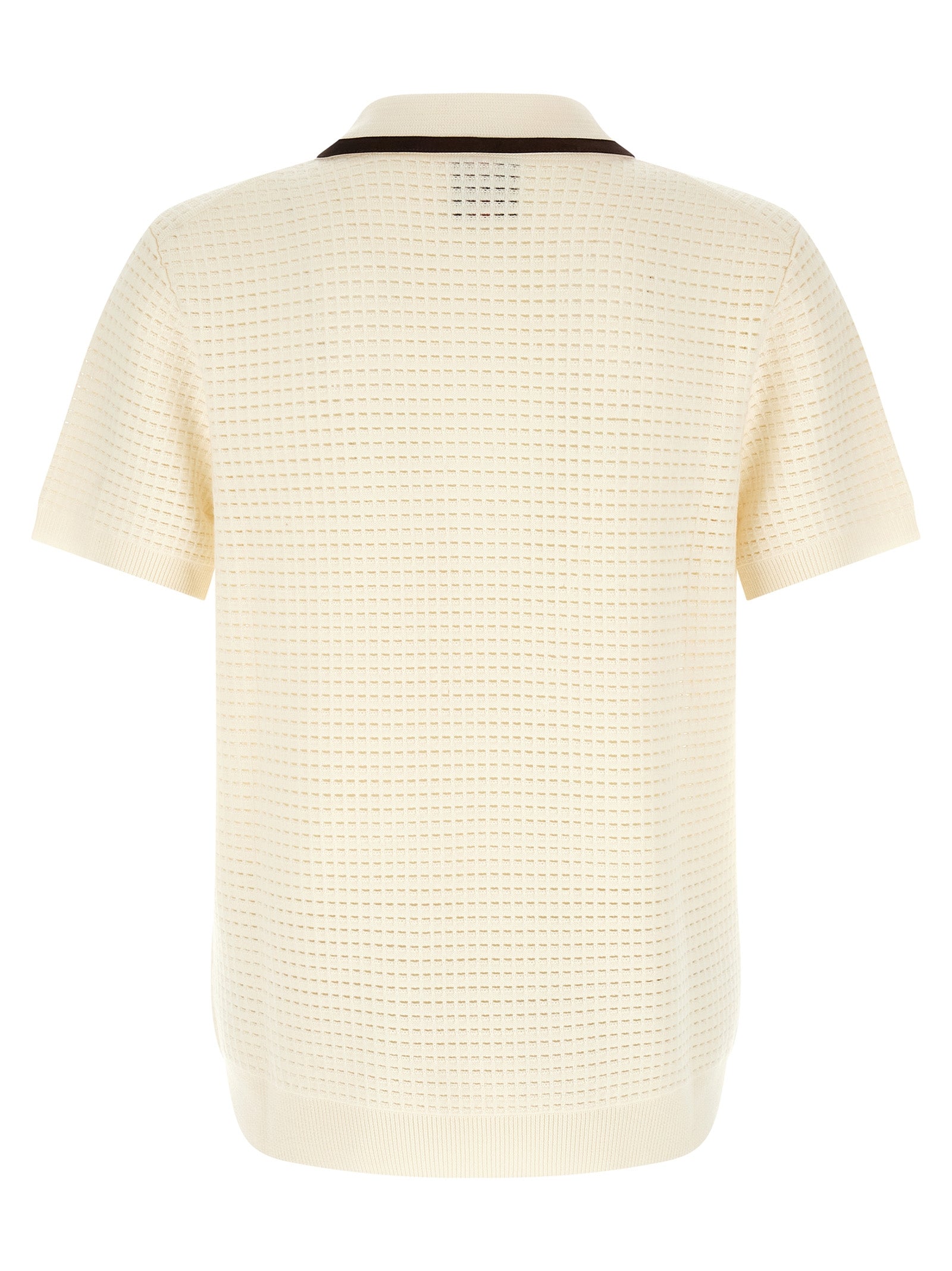 White Wool Polo Shirt