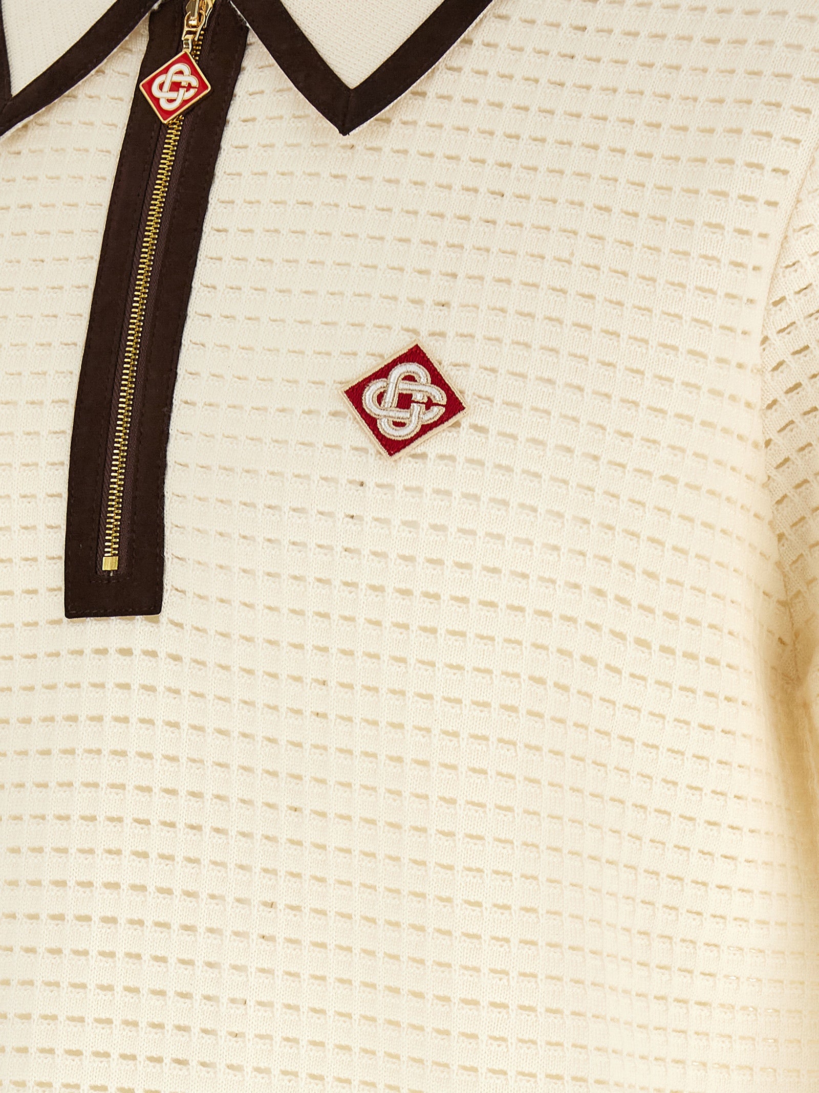 White Wool Polo Shirt