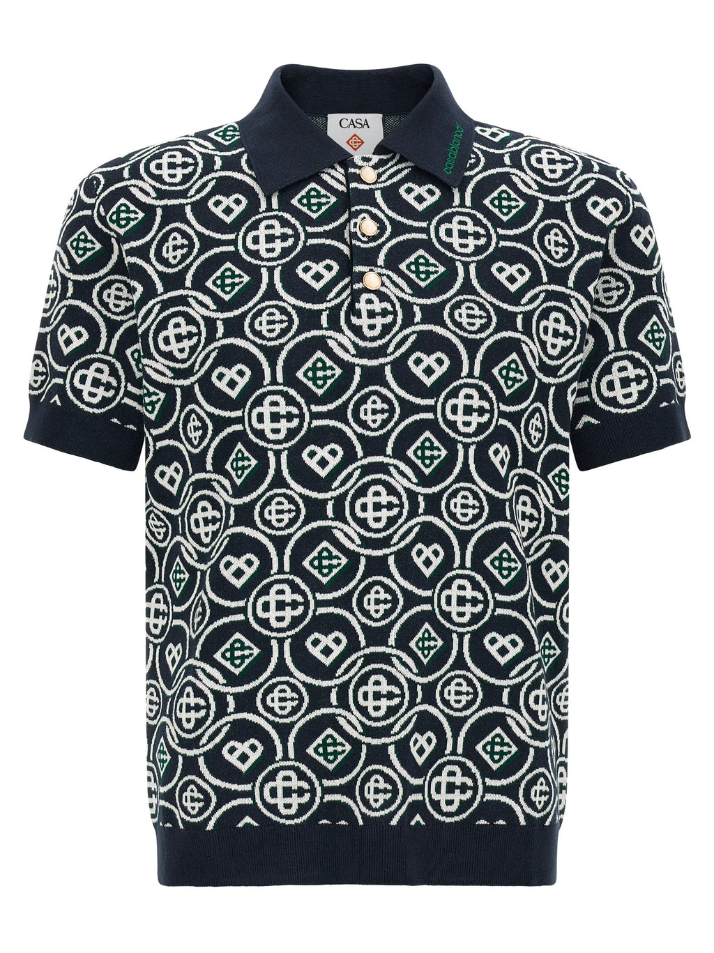 Blue Cotton Polo Shirt